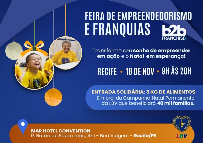 Feira de Franquias e Empreendedorismo no Recife une negócios e solidariedade