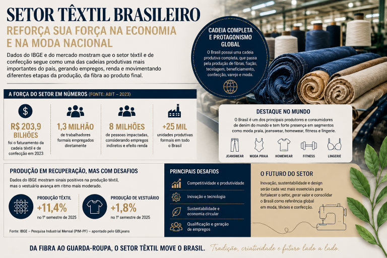 Elisabete Bohemio Baccelli analisa a força econômica do setor têxtil brasileiro e os novos caminhos para a moda nacional