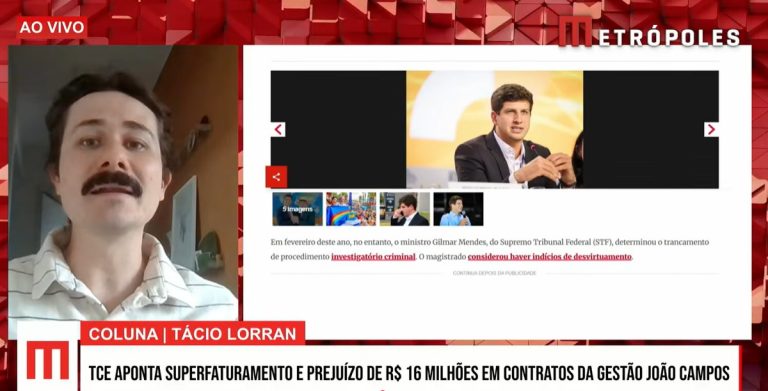 Auditoria do TCE aponta possíveis irregularidades e prejuízo de mais de R$ 16 milhões em contratos da gestão João Campos no Recife
